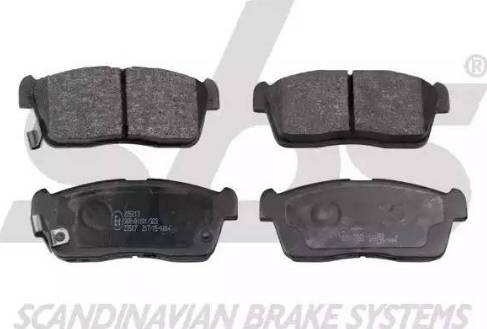 SBS 1501225213 - Brake Pad Set, disc brake autospares.lv