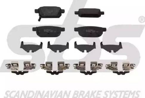 SBS 1501225224 - Brake Pad Set, disc brake autospares.lv