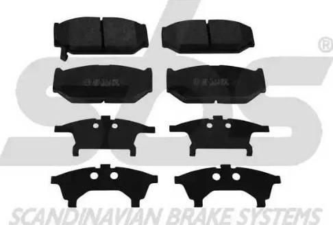 SBS 1501225223 - Brake Pad Set, disc brake autospares.lv