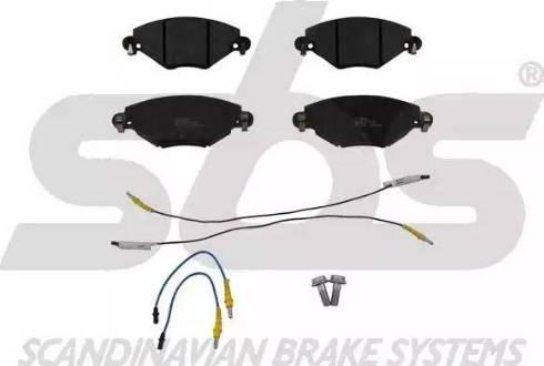 SBS 1501221944 - Brake Pad Set, disc brake autospares.lv