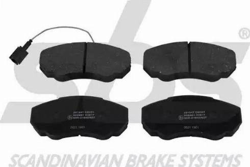 SBS 1501221947 - Brake Pad Set, disc brake autospares.lv