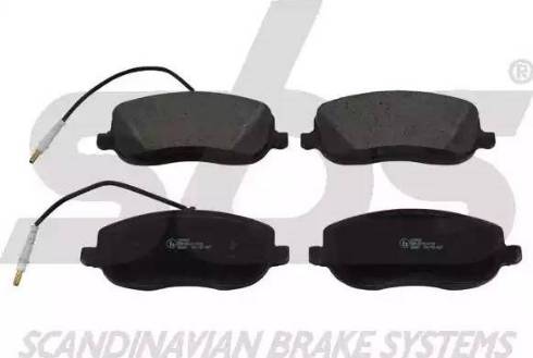 SBS 1501221952 - Brake Pad Set, disc brake autospares.lv