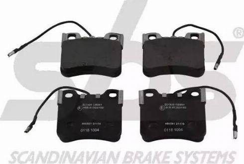 SBS 1501221920 - Brake Pad Set, disc brake autospares.lv