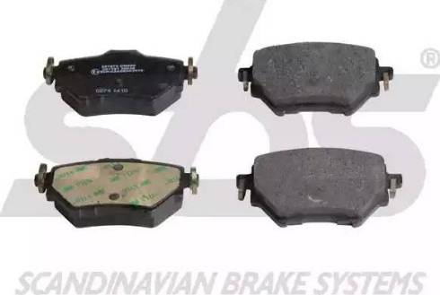 SBS 1501221975 - Brake Pad Set, disc brake autospares.lv