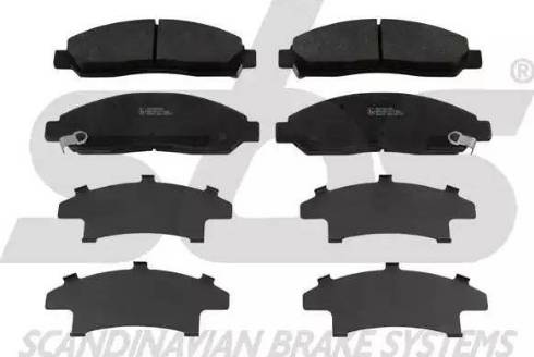 SBS 1501221408 - Brake Pad Set, disc brake autospares.lv