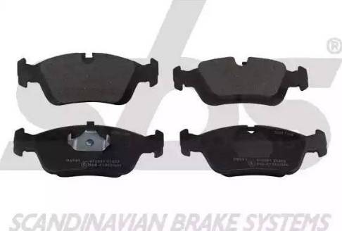 SBS 1501221510 - Brake Pad Set, disc brake autospares.lv