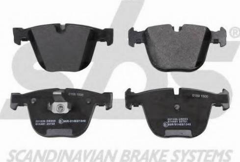 SBS 1501221536 - Brake Pad Set, disc brake autospares.lv