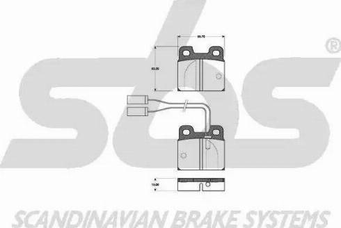 SBS 1501221006 - Brake Pad Set, disc brake autospares.lv