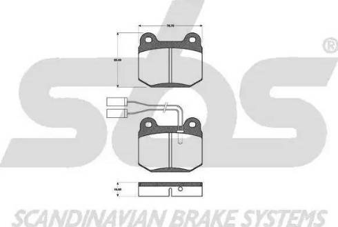 SBS 1501221007 - Brake Pad Set, disc brake autospares.lv