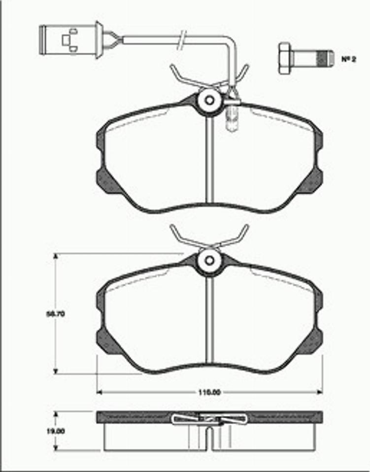 SBS 1501221012 - Brake Pad Set, disc brake autospares.lv