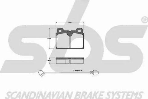 SBS 1501221815 - Brake Pad Set, disc brake autospares.lv