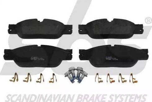 SBS 1501221215 - Brake Pad Set, disc brake autospares.lv