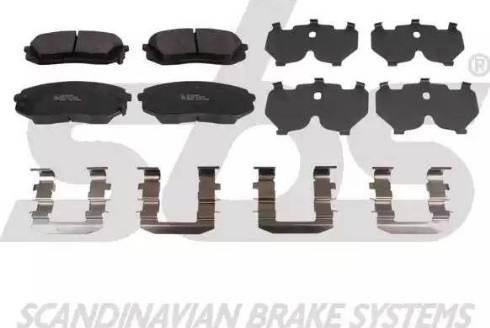 SBS 1501223440 - Brake Pad Set, disc brake autospares.lv