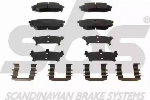 SBS 1501223448 - Brake Pad Set, disc brake autospares.lv