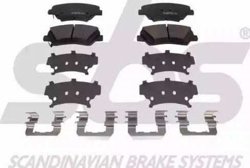 SBS 1501223443 - Brake Pad Set, disc brake autospares.lv