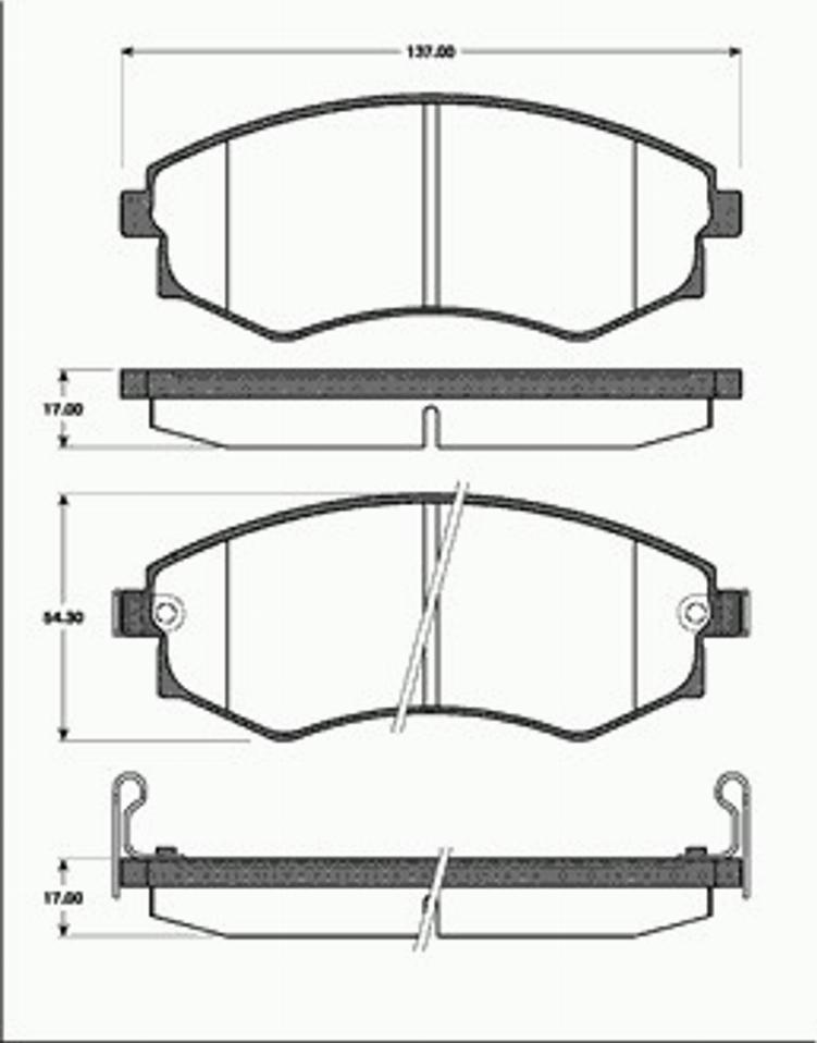 SBS 1501223401 - Brake Pad Set, disc brake autospares.lv