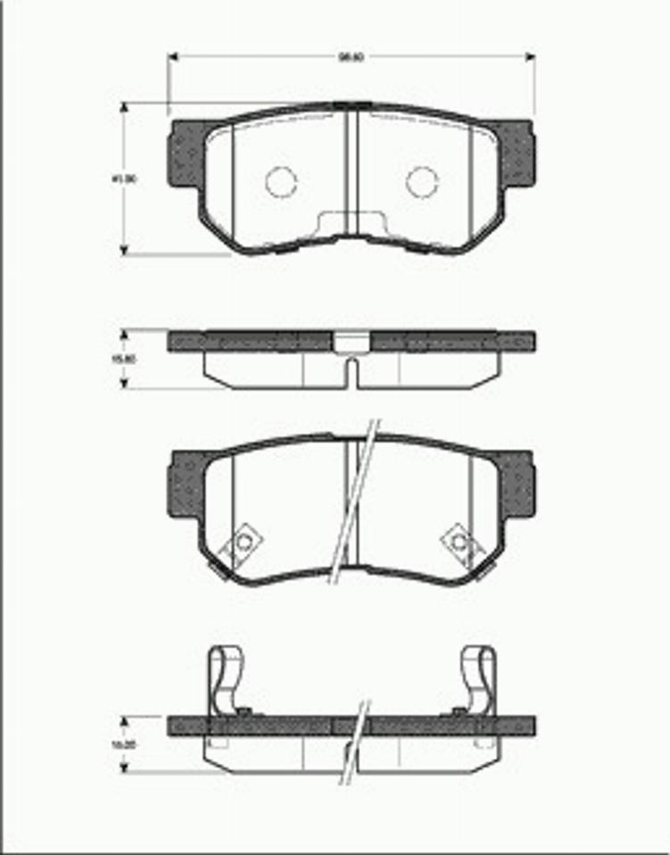 SBS 1501223415 - Brake Pad Set, disc brake autospares.lv