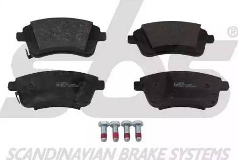 SBS 1501223438 - Brake Pad Set, disc brake autospares.lv