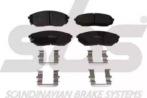 SBS 1501223508 - Brake Pad Set, disc brake autospares.lv