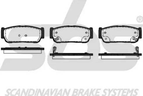 SBS 1501223510 - Brake Pad Set, disc brake autospares.lv
