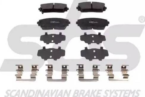 SBS 1501223524 - Brake Pad Set, disc brake autospares.lv