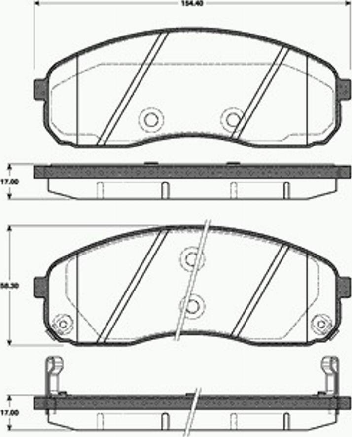 SBS 1501223522 - Brake Pad Set, disc brake autospares.lv