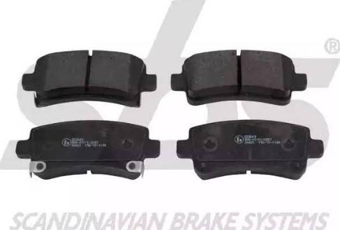 SBS 1501223643 - Brake Pad Set, disc brake autospares.lv