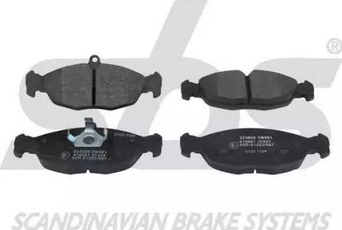 SBS 1501223609 - Brake Pad Set, disc brake autospares.lv