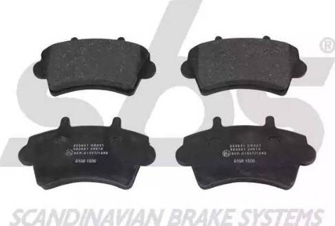 SBS 1501223631 - Brake Pad Set, disc brake autospares.lv