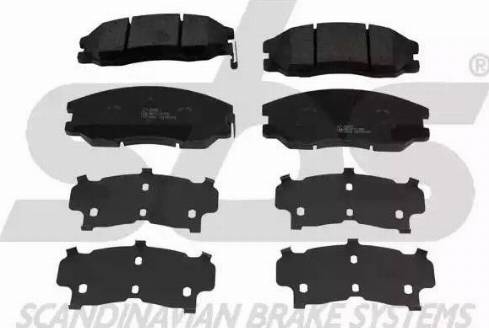 SBS 1501223638 - Brake Pad Set, disc brake autospares.lv