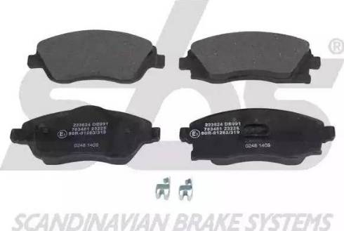 SBS 1501223624 - Brake Pad Set, disc brake autospares.lv