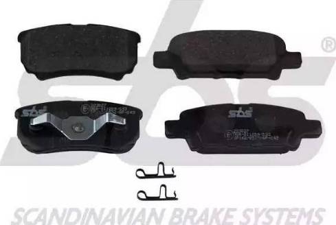 SBS 1501223027 - Brake Pad Set, disc brake autospares.lv