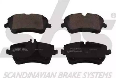 SBS 1501223345 - Brake Pad Set, disc brake autospares.lv