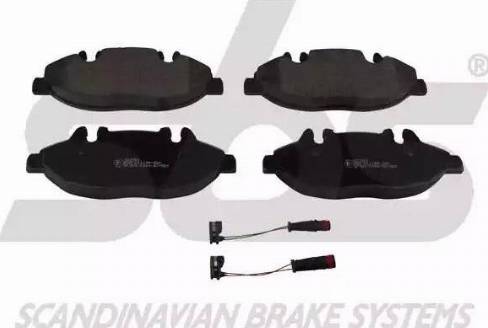 SBS 1501223351 - Brake Pad Set, disc brake autospares.lv