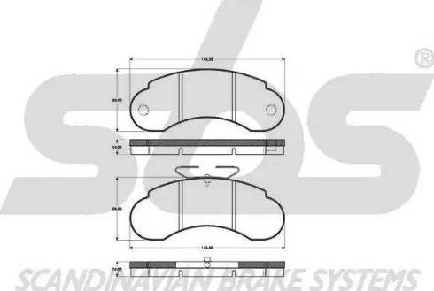 SBS 1501223311 - Brake Pad Set, disc brake autospares.lv