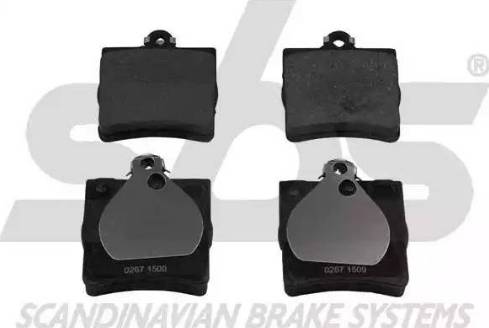 SBS 1501223335 - Brake Pad Set, disc brake autospares.lv