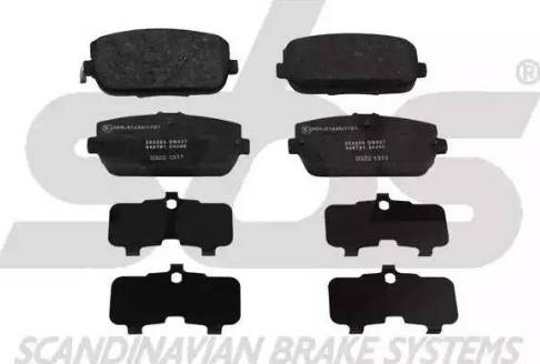 SBS 1501223253 - Brake Pad Set, disc brake autospares.lv