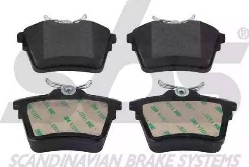 SBS 1501223745 - Brake Pad Set, disc brake autospares.lv