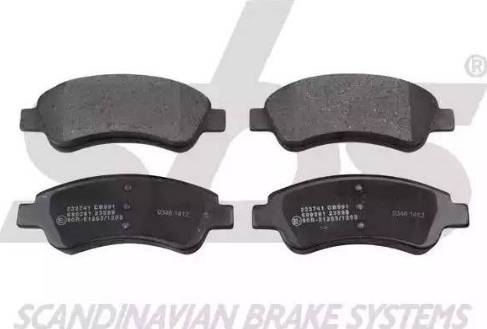 SBS 1501223741 - Brake Pad Set, disc brake autospares.lv
