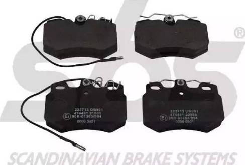 SBS 1501223713 - Brake Pad Set, disc brake autospares.lv