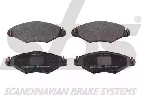 SBS 1501223739 - Brake Pad Set, disc brake autospares.lv