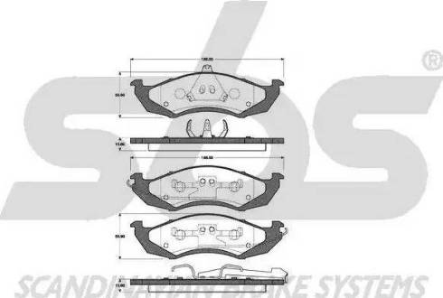 SBS 1501222542 - Brake Pad Set, disc brake autospares.lv