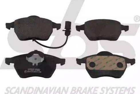 SBS 1501222555 - Brake Pad Set, disc brake autospares.lv