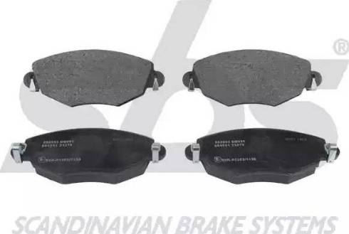 SBS 1501222553 - Brake Pad Set, disc brake autospares.lv