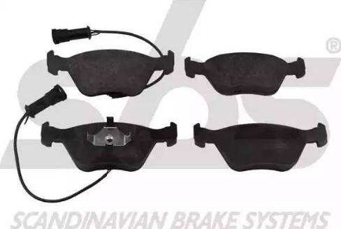 SBS 1501222552 - Brake Pad Set, disc brake autospares.lv