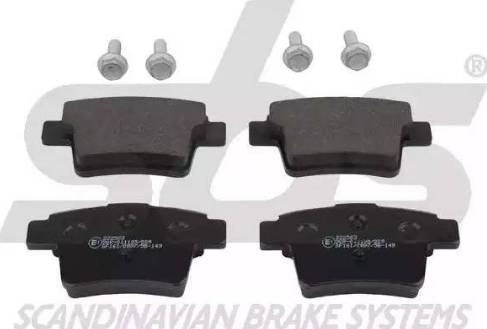 SBS 1501222563 - Brake Pad Set, disc brake autospares.lv