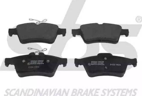 SBS 1501222562 - Brake Pad Set, disc brake autospares.lv