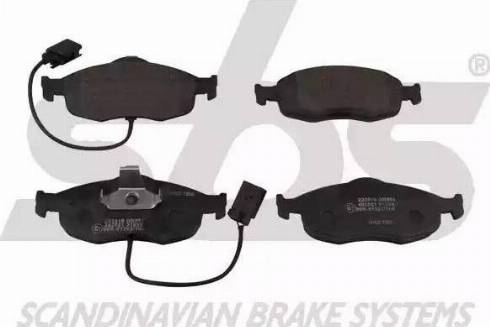 SBS 1501222519 - Brake Pad Set, disc brake autospares.lv