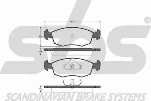 SBS 1501222516 - Brake Pad Set, disc brake autospares.lv