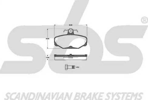 SBS 1501222517 - Brake Pad Set, disc brake autospares.lv